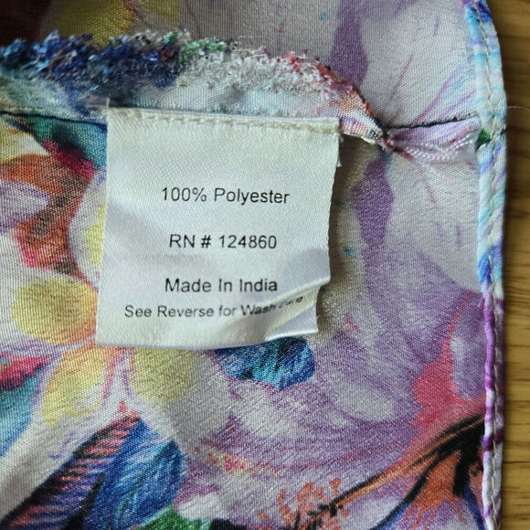 Dia Collection Embellished Tropical Halter Dress  XS/S Boho Handkerchief Fairy - Picture 8 of 10